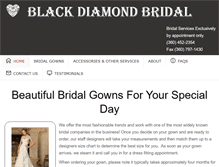 Tablet Screenshot of blackdiamondbridal.com